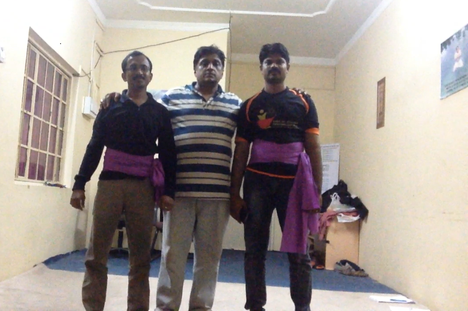 Students in  Kalari training