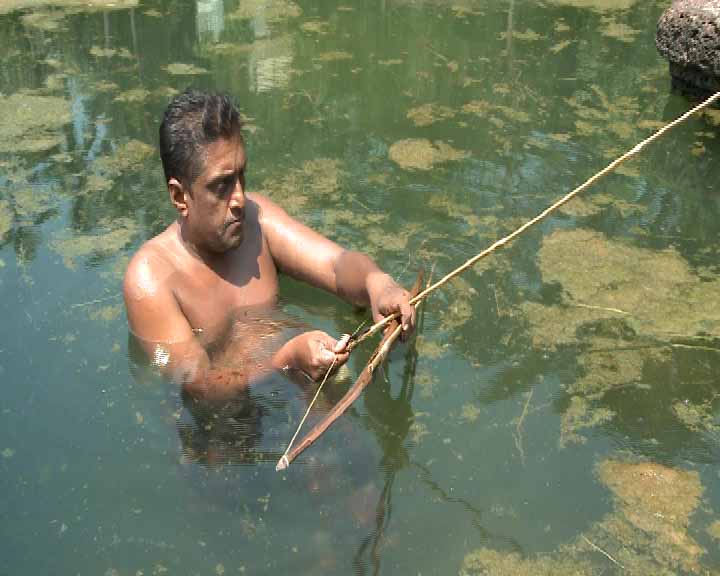 Using bow & arrow