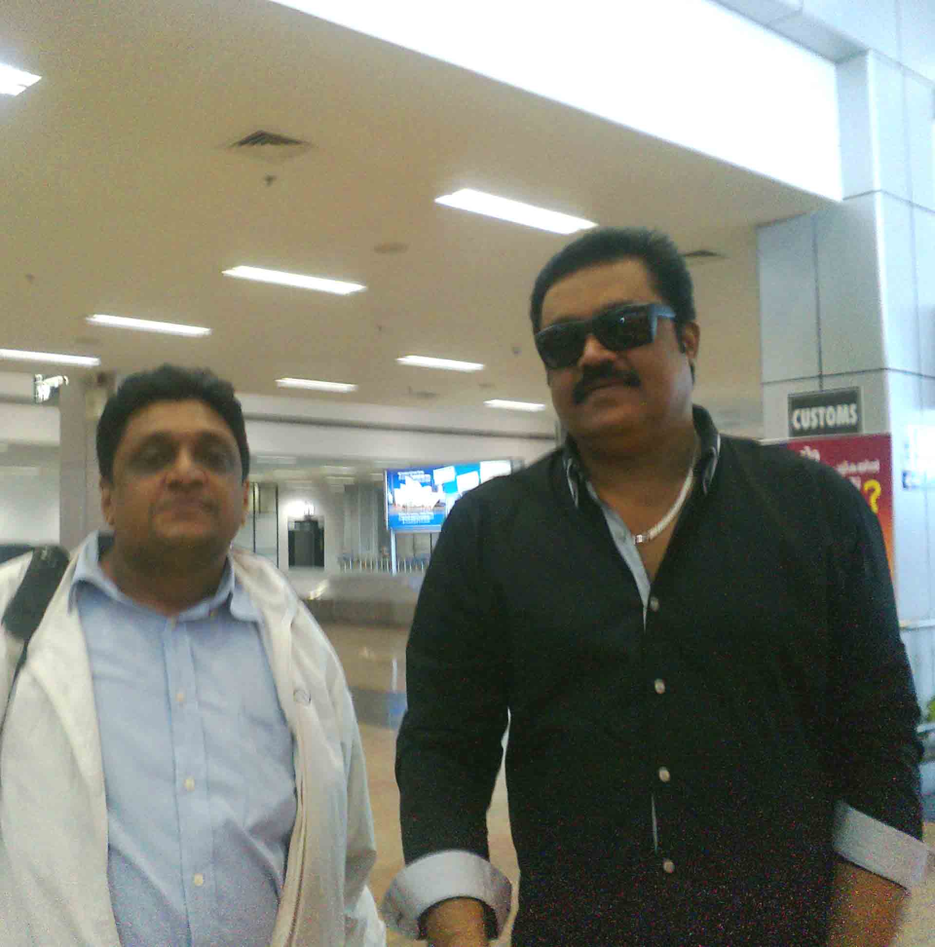 Sureshgopi sir and Mathew guru at Tvm Airport