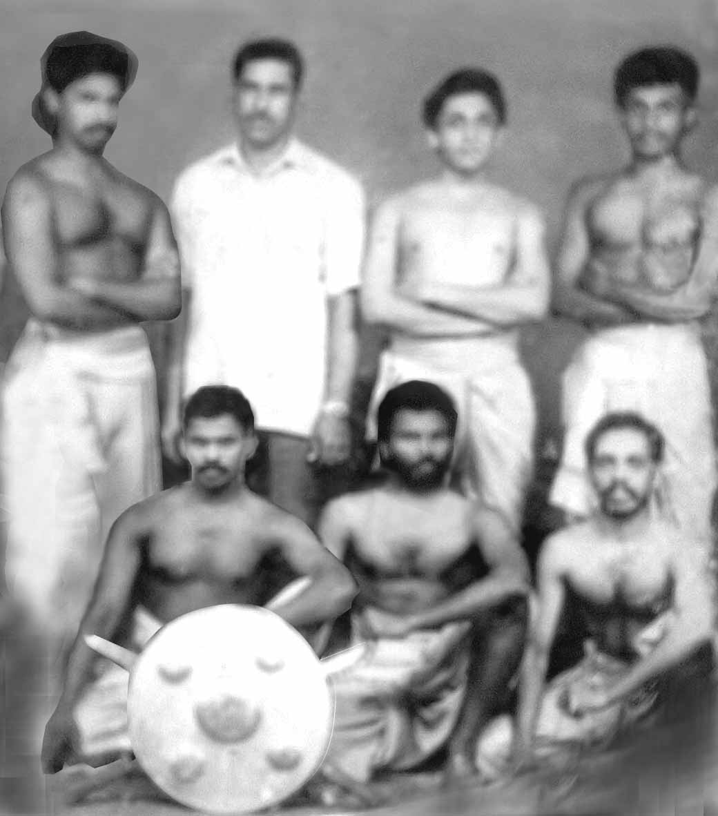 S.N.Kalari colleagues with Mathew Gurukal & A.K.P