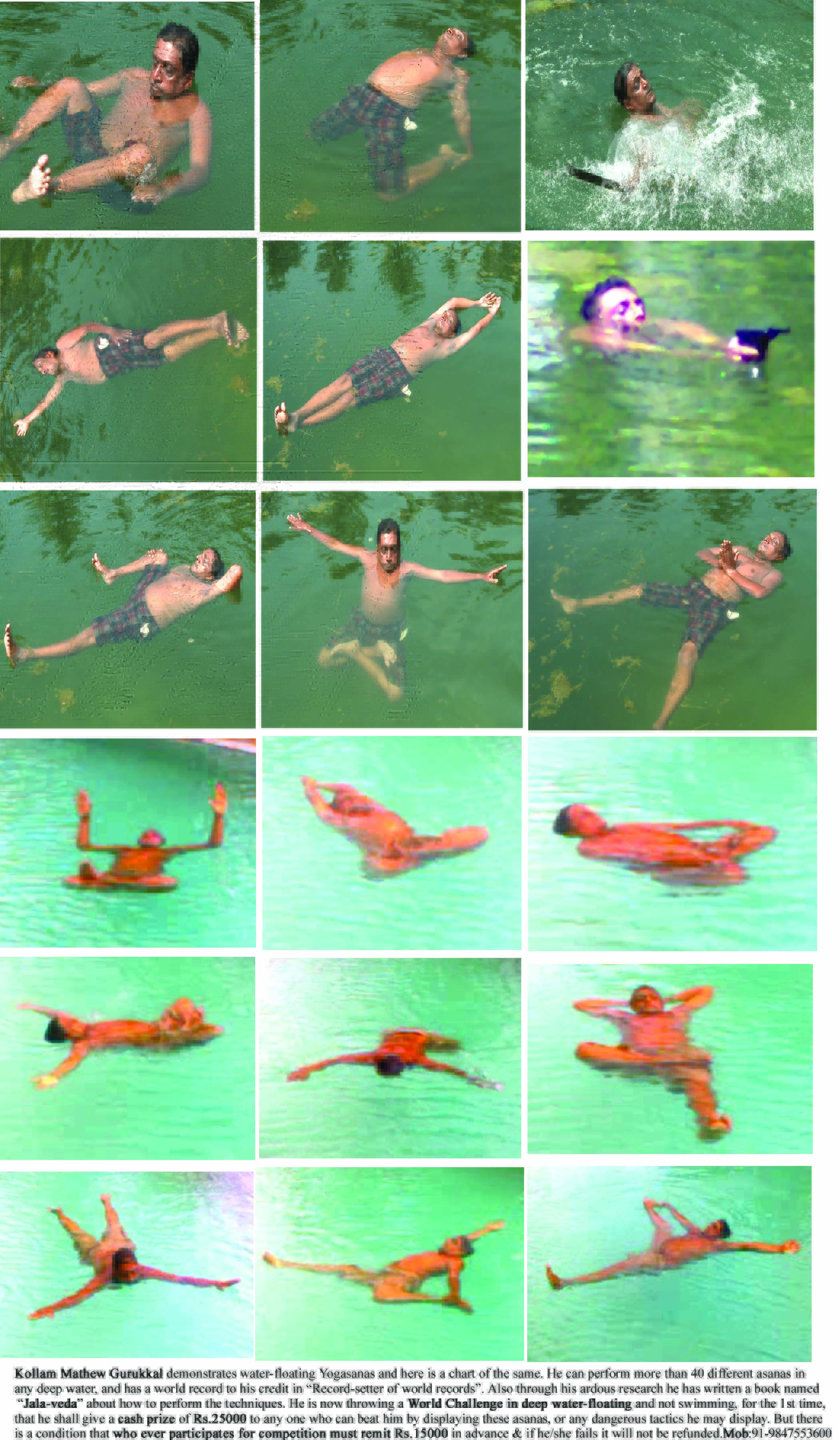 Water floating chart 