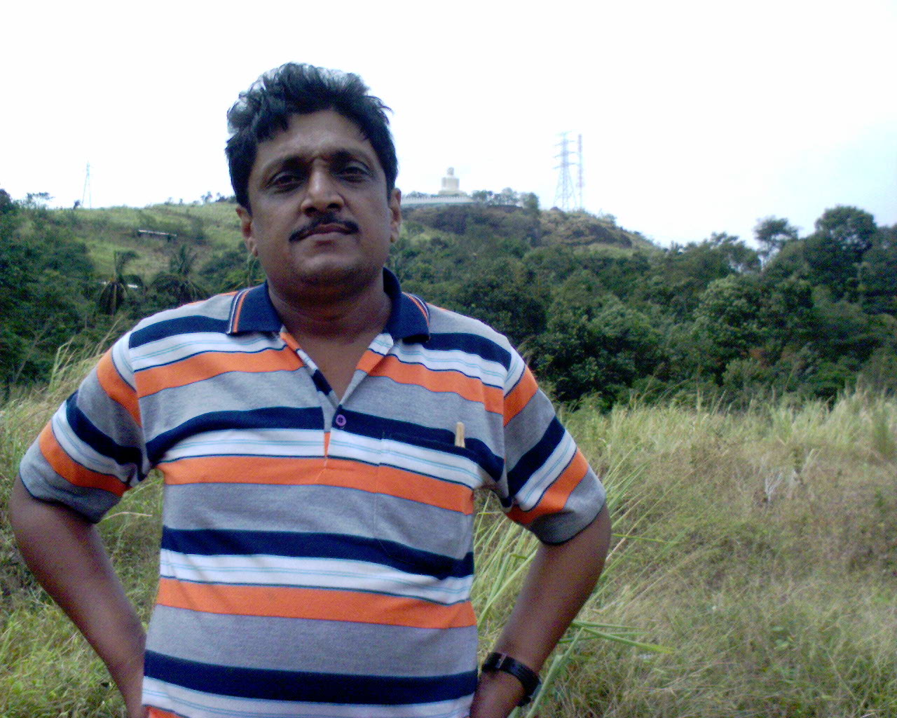 In front of Buddha temple at Balangoda