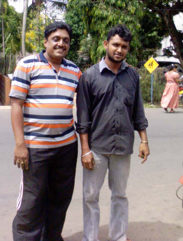 With my student Fairoos who learned Vital-spot(Marma-sastra)