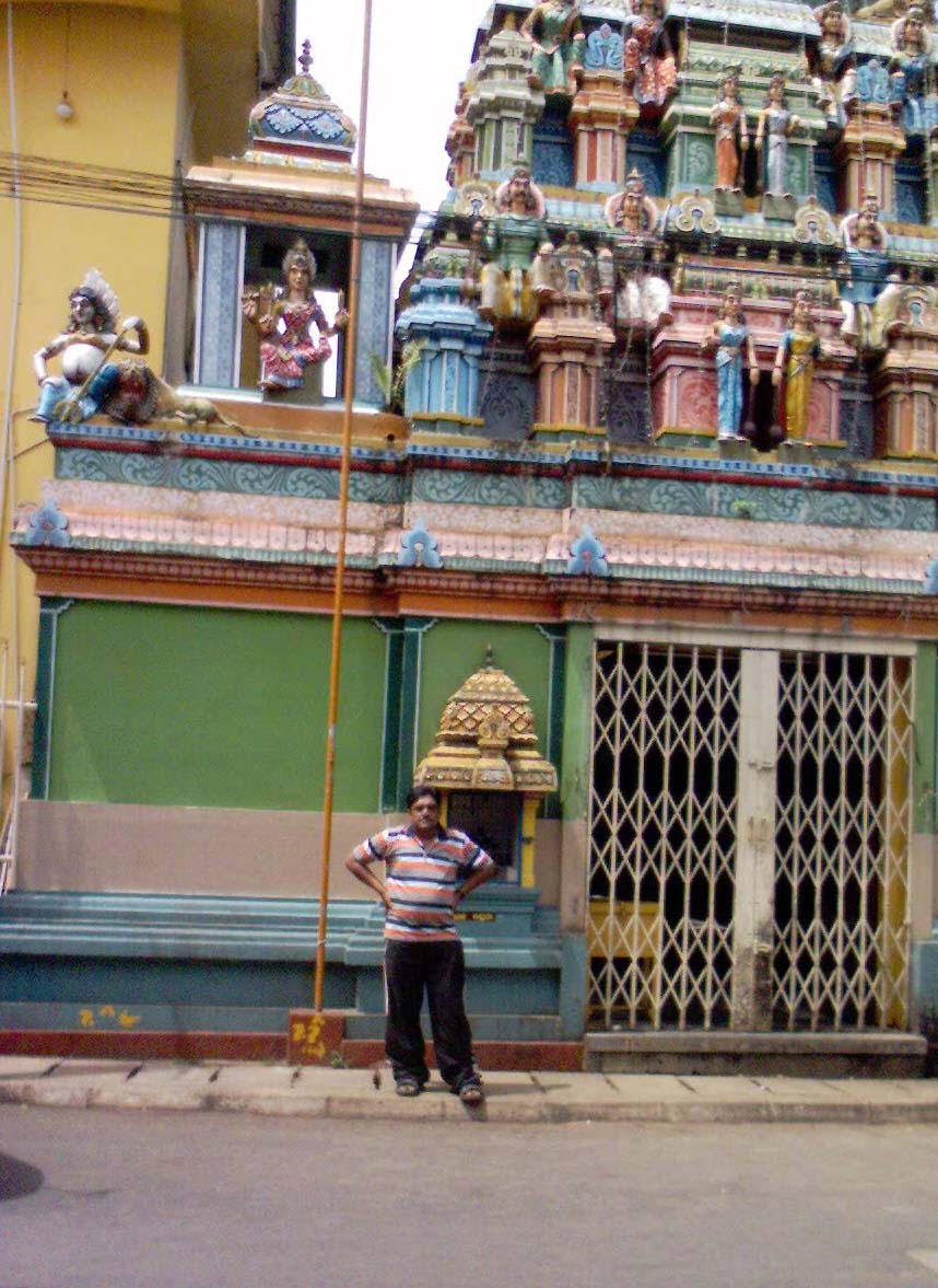 Hindu temple at Balangoda,Main street, srilanka